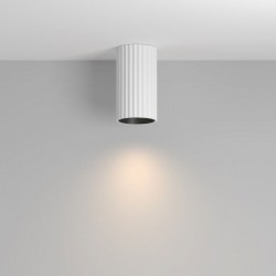 76518-045 Surface-Mounted Ribbed White Cylindrical Spotlight