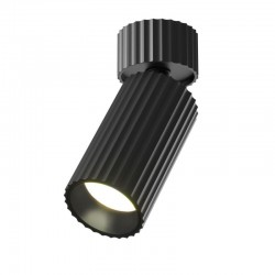 76519-045 Adjustable Ribbed Black Spotlight Ø 5.6 cm