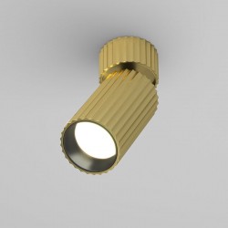 76520-045 Adjustable Ribbed Brass Spotlight Ø 5.6 cm