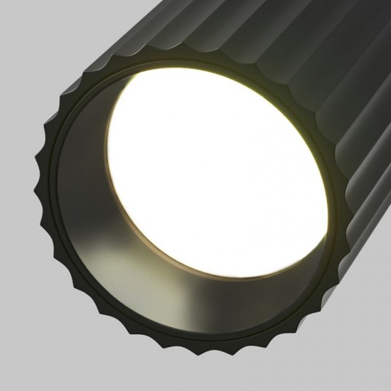 76519-045 Adjustable Ribbed Black Spotlight Ø 5.6 cm