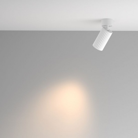 76521-045 Adjustable Ribbed White Spotlight Ø 5.6 cm