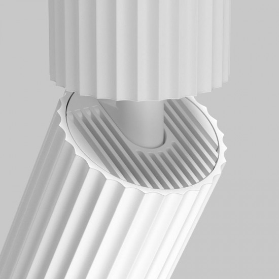 76521-045 Adjustable Ribbed White Spotlight Ø 5.6 cm