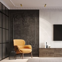 76515-045 Adjustable Ribbed Brass & Black Recessed Spotlight