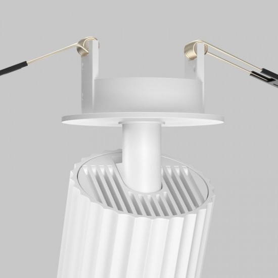 76516-045 Adjustable Ribbed White Recessed Spotlight