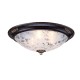 17625-045 Medium Pattern Frosted Glass Flush -Dark Bronze 17625-045 Medium Pattern Frosted Glass Flush -Dark Bronze