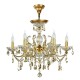 17640-045 Gold 6 Light Chandelier with Crystal