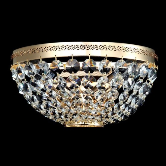 17892-045 Antique Gold Wall Lamp with Crystal