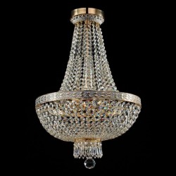 17658-045 White Gold 6 Light Chandelier with Crystal 17658-045 White Gold 6 Light Chandelier with Crystal