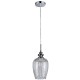 17702-045 Chrome Pendant with Clear Glass & Crystal