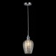 17702-045 Chrome Pendant with Clear Glass & Crystal