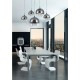 17715-045 Chrome Pendant with Mirrored Glass and Crystal