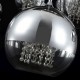 17716-045 Chrome Cluster Pendant with Mirrored Glass and Crystal