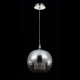 17715-045 Chrome Pendant with Mirrored Glass and Crystal