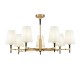54223-045 Brass 7 Light Centre Fitting with White Shades