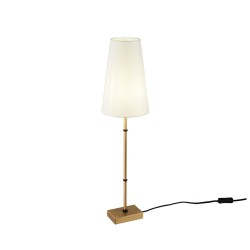 54226-045 Brass Table Lamp with White Shade 54226-045 Brass Table Lamp with White Shade