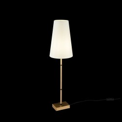 54226-045 Brass Table Lamp with White Shade 54226-045 Brass Table Lamp with White Shade
