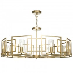 59734-045 Gold 8 Light Centre Fitting with Clear Glasses