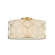 42525-045 Linen with Stencil Pattern 3 Light Ceiling Lamp