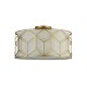 42525-045 Linen with Stencil Pattern 3 Light Ceiling Lamp