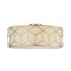 42526-045 Linen with Stencil Pattern 5 Light Ceiling Lamp
