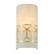 42527-045 Linen with Stencil Pattern Wall Lamp
