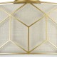 42525-045 Linen with Stencil Pattern 3 Light Ceiling Lamp
