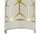 42527-045 Linen with Stencil Pattern Wall Lamp