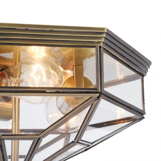 42546-045 Bronze Ceiling lamp  with Clear Glass
