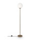 68643-045 Brass Floor Lamp with White Glass Ball