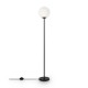 68642-045 White Glass Ball & Black Floor Lamp