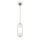 68644-045 Brass 2 Light Pendant with White Glass Balls