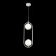 54171-045 White 2 Light Pendant with White Glasses