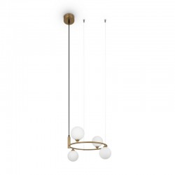 68645-045 Brass 4 Light Centre Fitting with White Glasses