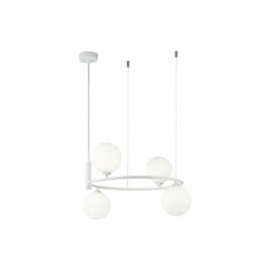 54169-045 White 4 Light Centre Fitting with White Glasses