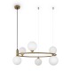 68646-045 Brass 6 Light Centre Fitting with White Glasses