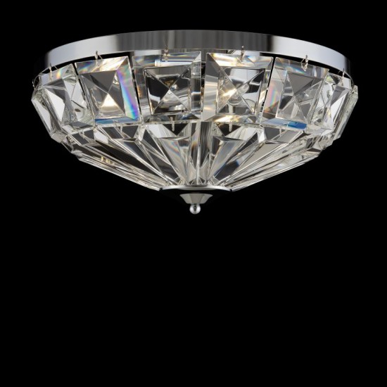 68676-045 Chrome 4 Light Ceiling Lamp with Crystal