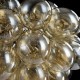 17785-045 Nickel 8 Light Pendant with Amber Mirrored Glasses
