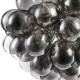 17786-045 Nickel 8 Light Pendant with Smoked Mirrored Glasses