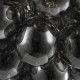 17786-045 Nickel 8 Light Pendant with Smoked Mirrored Glasses