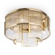 73424-045 Gold 6 Light Semi Flush with Clear Rods