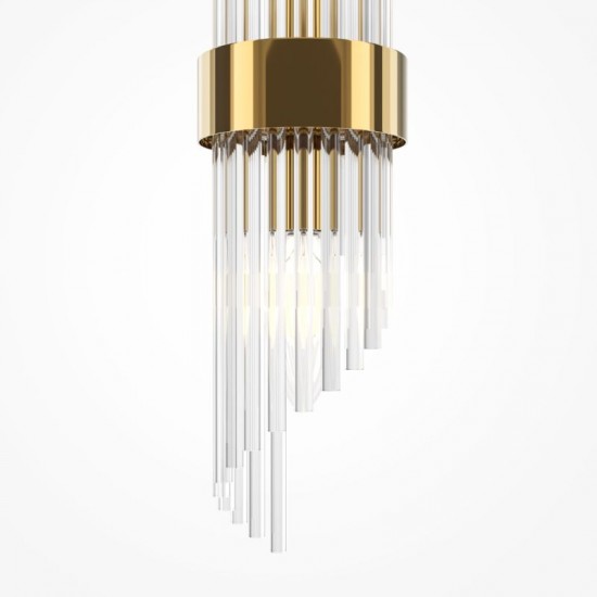 73486-045 Gold 2 Light Wall Lamp with Clear Rods