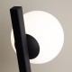 74129-045 Black Wall Lamp with White Glass