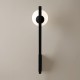 74129-045 Black Wall Lamp with White Glass