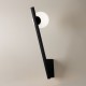 74129-045 Black Wall Lamp with White Glass