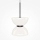 73522-045 Black LED Pendant with White Glass