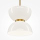 73523-045 Gold LED Pendant with White Glass