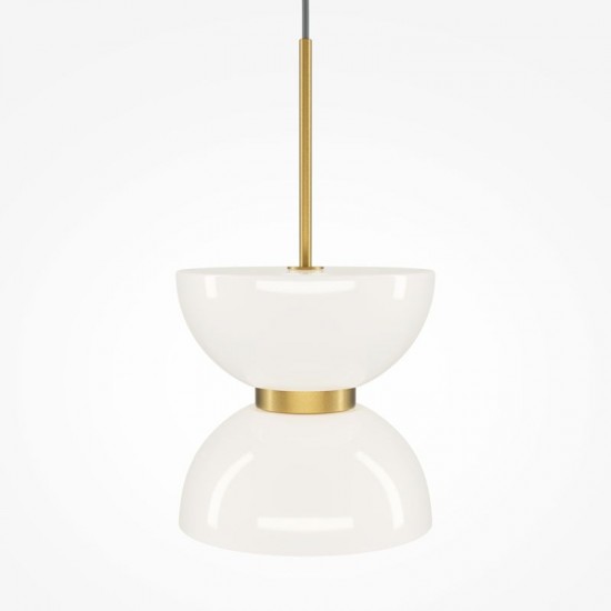 73523-045 Gold LED Pendant with White Glass