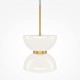 73523-045 Gold LED Pendant with White Glass