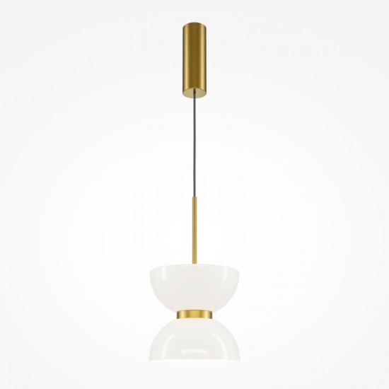 73523-045 Gold LED Pendant with White Glass