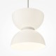 73524-045 White LED Pendant with White Glass